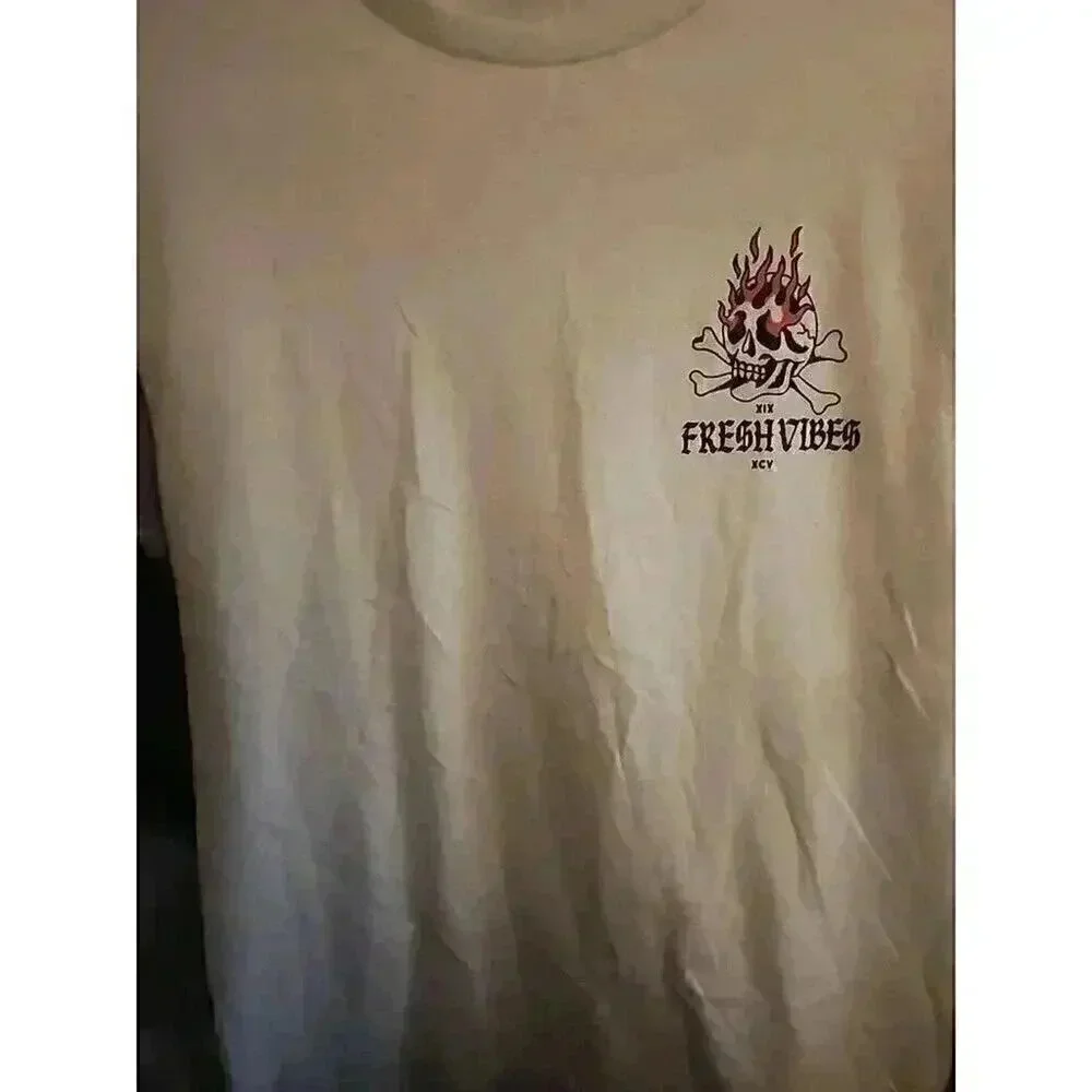 Fresh Vibes Burn One T Shirt‎ Mens Sz M Graphic Print Short Sleeve CR6 Excellent